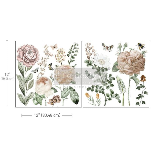 MAXI TRANSFERS® – AN AFTERNOON IN THE GARDEN – 2 SHEETS, 12″X12″