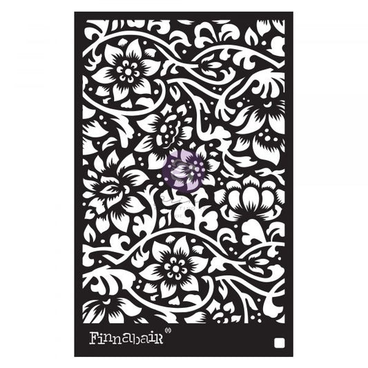 FINNABAIR STENCIL – BINDWEED WALLPAPER – 1 PIECE, 6″X9″- LASER CUT ON 16 MIL MYLAR