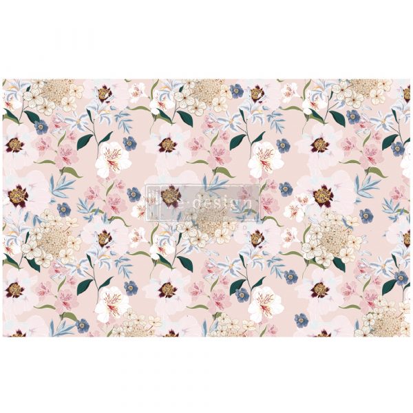 REDESIGN DECOUPAGE DÉCOR TISSUE PAPER – BLUSH FLORAL – 1 SHEET, 19″X30″