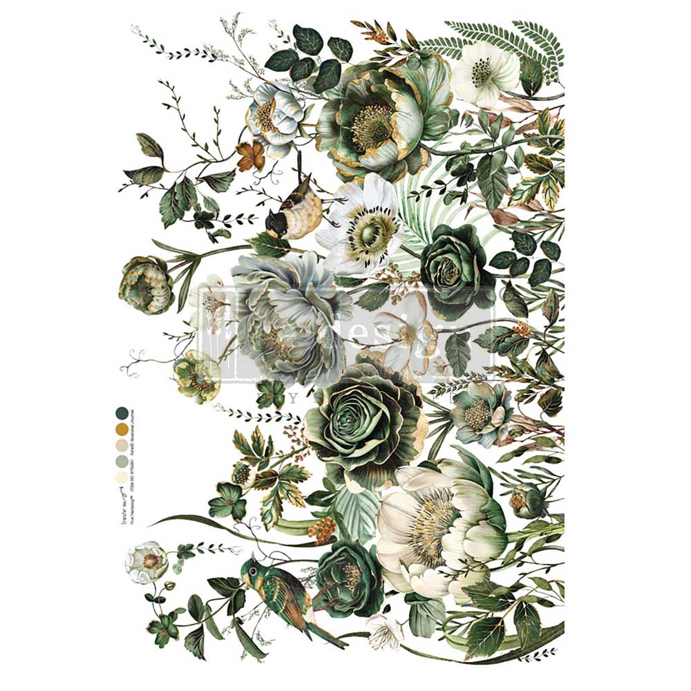 Decor Transfers® – Botanical Journal – total sheet size 24″x35″, cut into 4 sheets