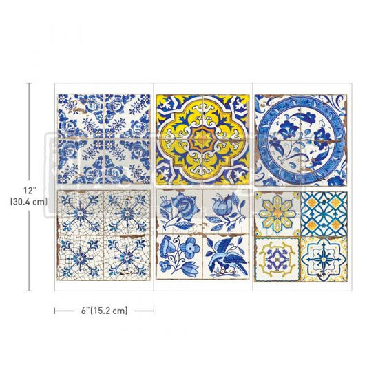 SMALL TRANSFERS – CASA TILES – 3 SHEETS, 6″X12″