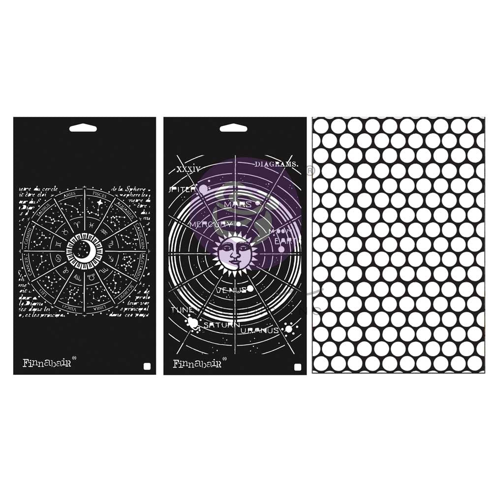 Limited Edition Stencil Set – Celestial – 2 pcs 6″x9″ + 1 pc 6″x6″