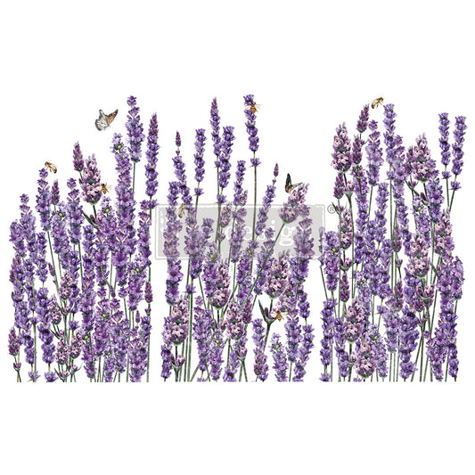 DECOR TRANSFERS® – CHAMPS DE LAVENDE – TOTAL SHEET SIZE 24″X35″, CUT INTO 3 SHEETS