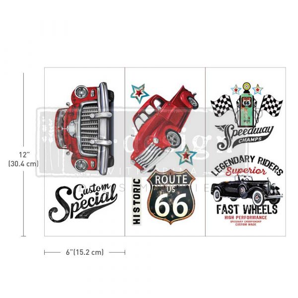 SMALL TRANSFERS – CLASSIC RIDES – 3 SHEETS, 6″X12″