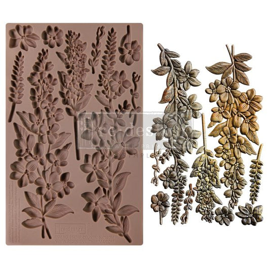 DECOR MOULDS – COUNTRY BLOSSOM – 1 PC, 5″X8″X8MM