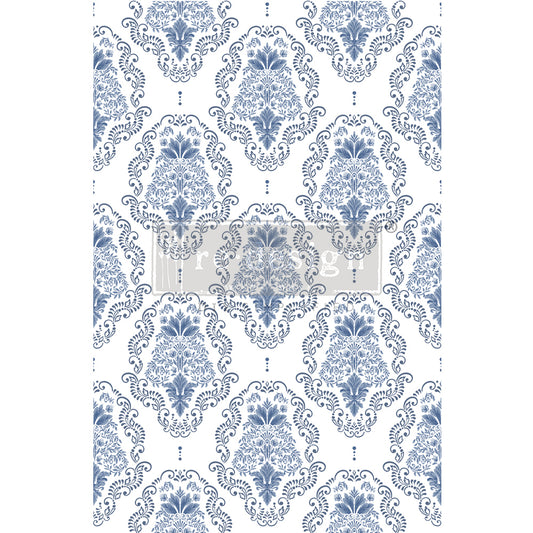 DECOR TRANSFERS® – KACHA – DANA DAMASK – TOTAL SHEET SIZE 24″X35″, CUT INTO 2 SHEETS