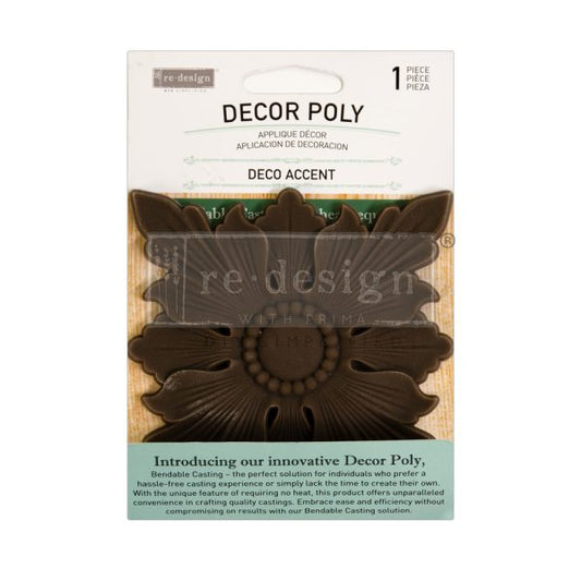 DECOR POLY – DECO ACCENT – 4″X4″X0.275″ / 10.2CMX10.2CMX0.69CM