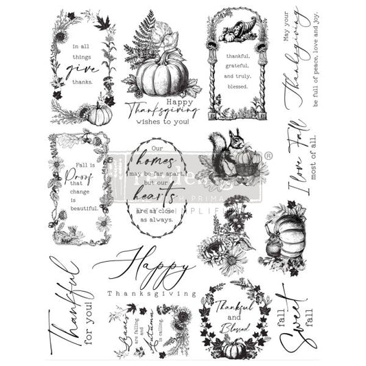 DECOR CLEAR STAMP – FALL SWEET FALL – 8.5×11 SHEET SIZE