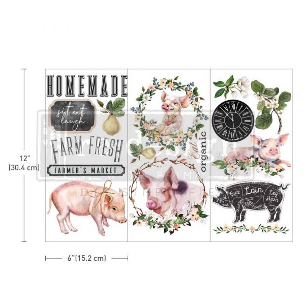 SMALL TRANSFERS – FARM FRESH – 3 SHEETS, 6″X12″