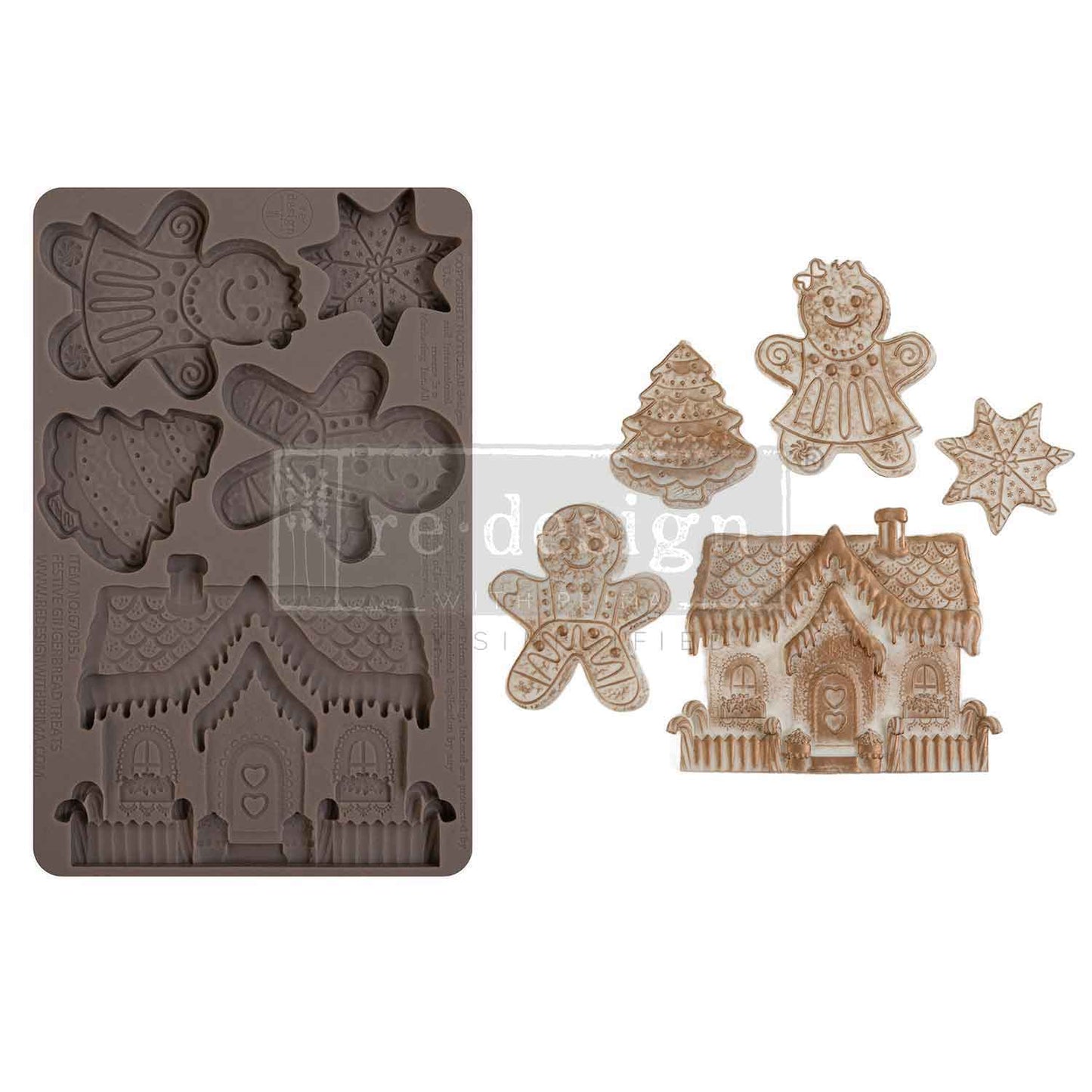 Festive Gingerbread Treats – 1 pc, 5″x8″x8mm