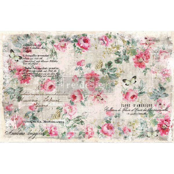 REDESIGN DECOUPAGE DÉCOR TISSUE PAPER – FLORAL WALLPAPER – 2 SHEETS (19″ X 30″)