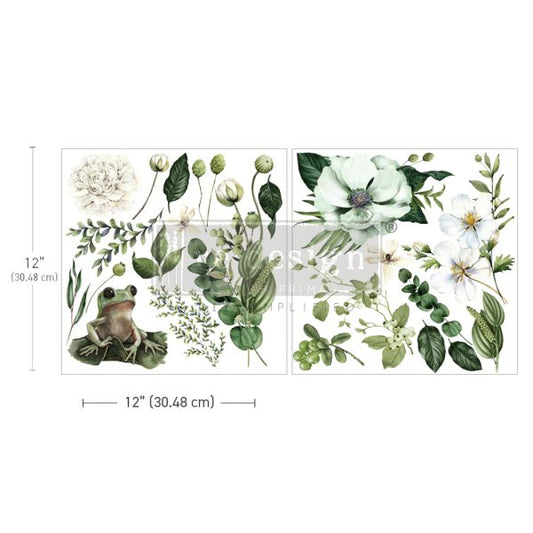 MAXI TRANSFERS™ – FROGGY MEADOW GREENS – 2 SHEETS, 12″X12″