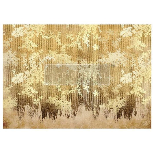 A1 DECOUPAGE FIBER – GILDED LACE – 1 SHEET, A1 SIZE