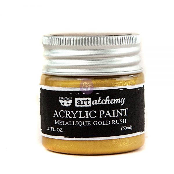 ART ALCHEMY-ACRYLIC PAINT-METALLIQUE GOLD RUSH 1.7 FL.OZ (50ML)