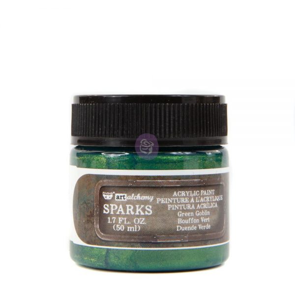 ART ALCHEMY- SPARKS ACRYLIC PAINT – GREEN GOBLIN 1.7 FL.OZ (50ML)