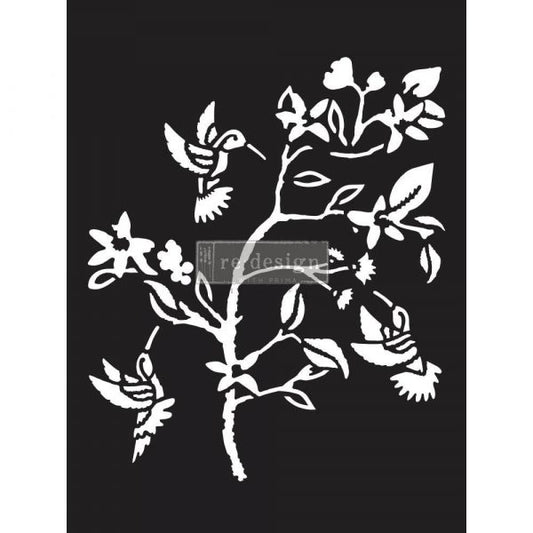 DECOR STENCILS® – HUMMINGBIRD – 1 PC, SHEET SIZE 9″X12″- LASER CUT ON 16 MIL MYLAR