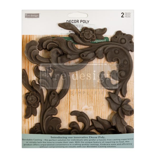 DECOR POLY – INTRICATE GRACE – 2 PCS, 7″X6.76″0.315″ / 17.8CMX17.2CMX0.8CM