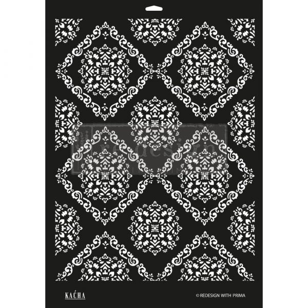 DÉCOR STENCIL KACHA – MODERN MOROCCAN – 1 PC – DESIGN SIZE 16.5″X21.6″ / SHEET SIZE 18″X25.5″X 16 MIL – LASER CUT ON 16 MIL MYLAR