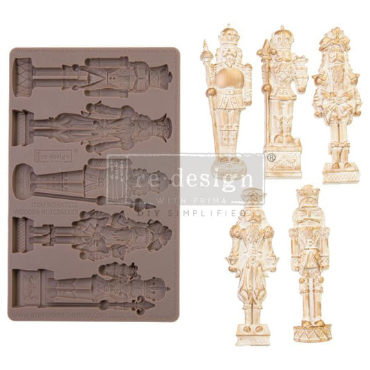 DECOR MOULDS® – WOODEN NUTCRACKER – 1 PC, 5″X8″X8MM