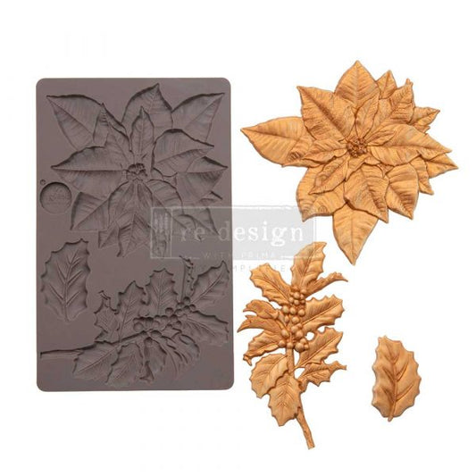 DECOR MOULD – PERFECT POINSETTIA – 1 PC, 5″X8″X8MM