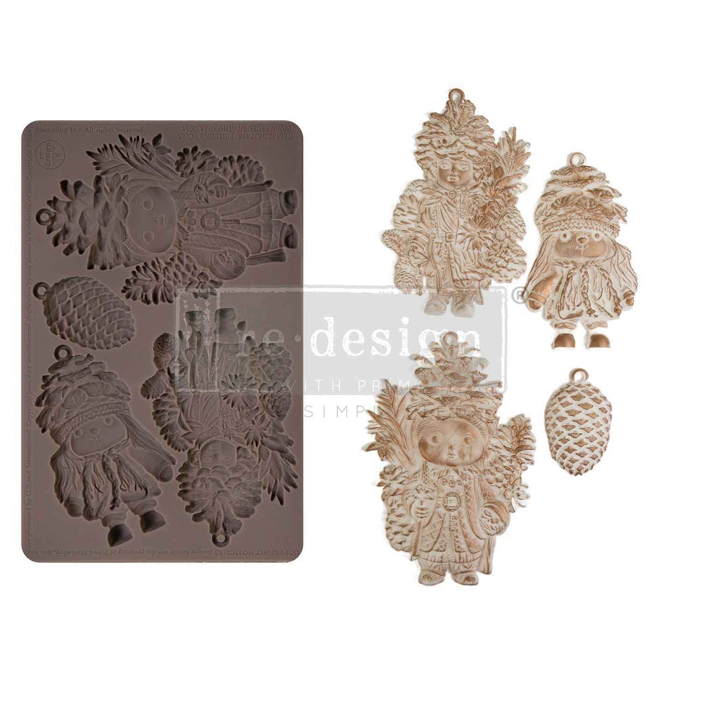 Decor Moulds® – Pinecone Dolls – 1 pc, 5″x8″x8mm