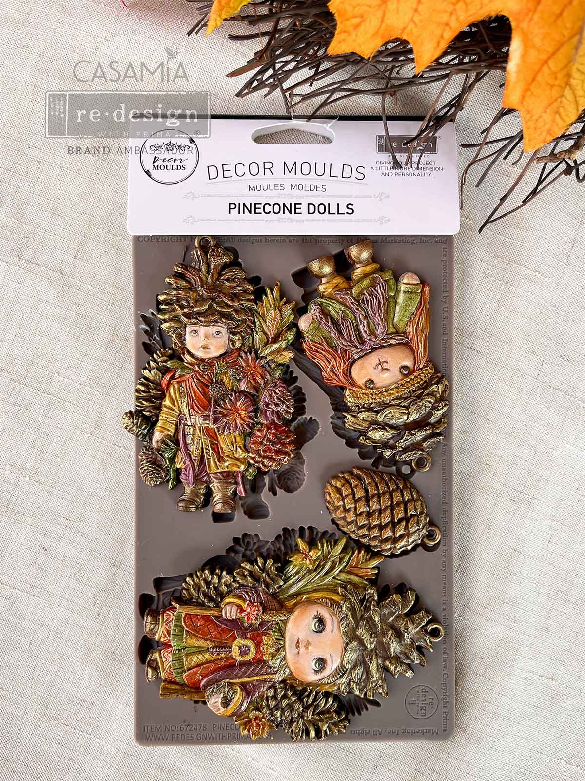 Decor Moulds® – Pinecone Dolls – 1 pc, 5″x8″x8mm