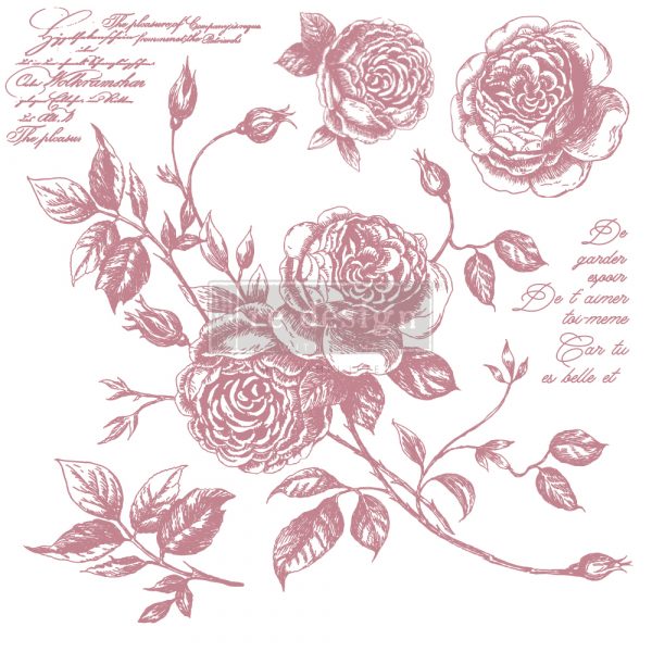 Clearly-Aligned Decor Stamps - Romance Roses 12 X 12 (6 Pieces)