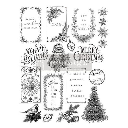 DECOR CLEAR STAMP – SANTA’S HELPER TAGS – 8.5×11 SHEET SIZE