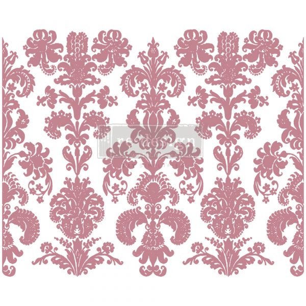 Clearly-Aligned Decor Stamps - Stamped Damask 12 X 12 Clear Cling