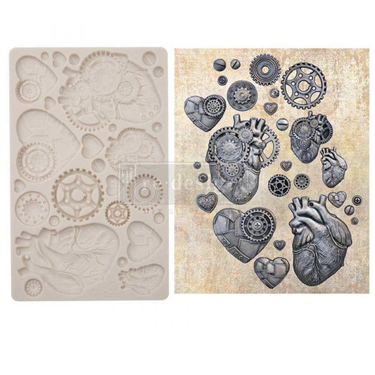 FINNABAIR MOULDS – STEAMPUNK HEARTS – 5″ X 8″ X 8MM