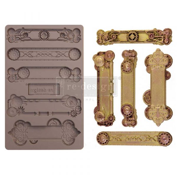 REDESIGN DECOR MOULDS® – STEAMPUNK PLATES – 1 PC, 5″X8″, 8MM THICKNESS