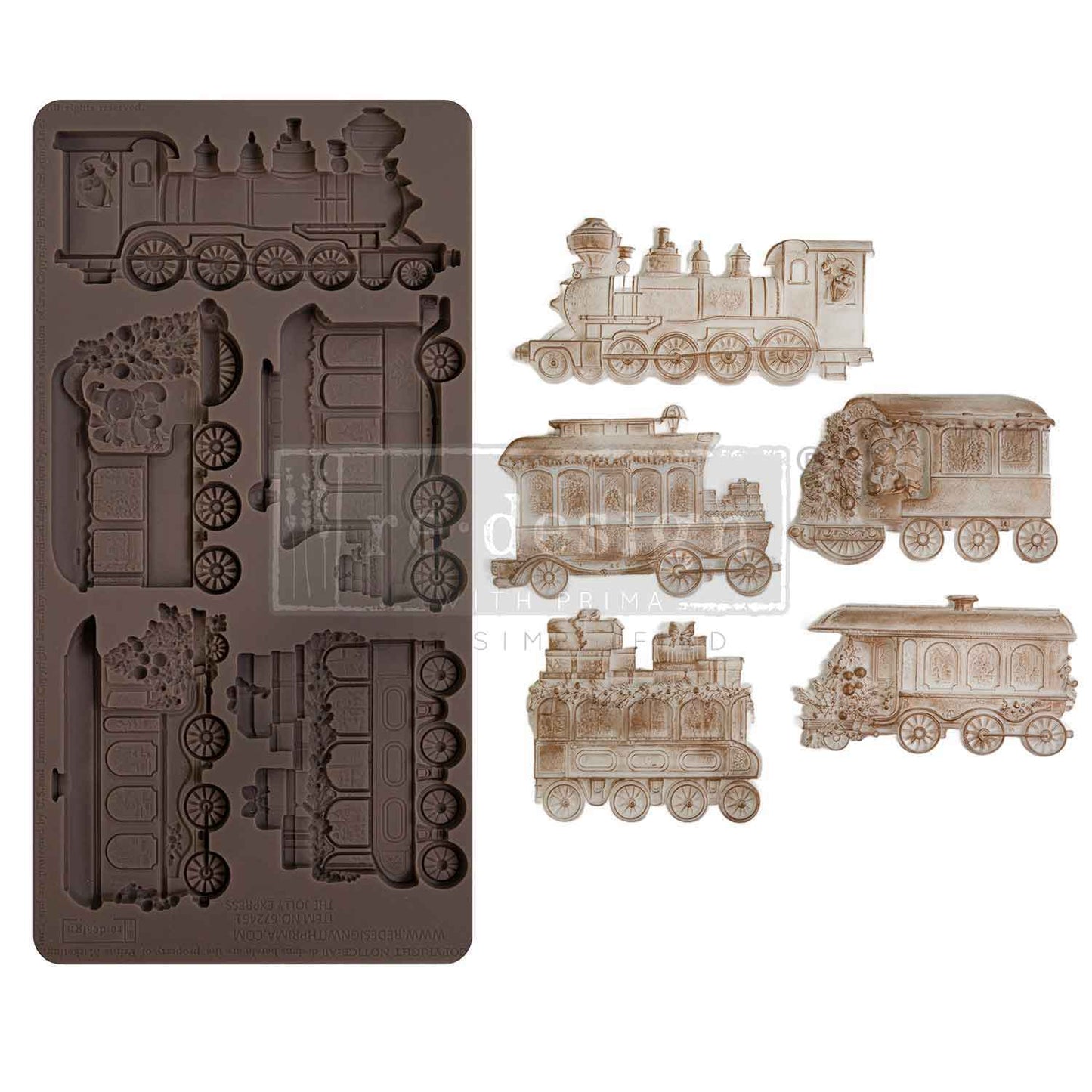 Decor Moulds® – The Jolly Express – 1 pc, 5″x10″x8mm