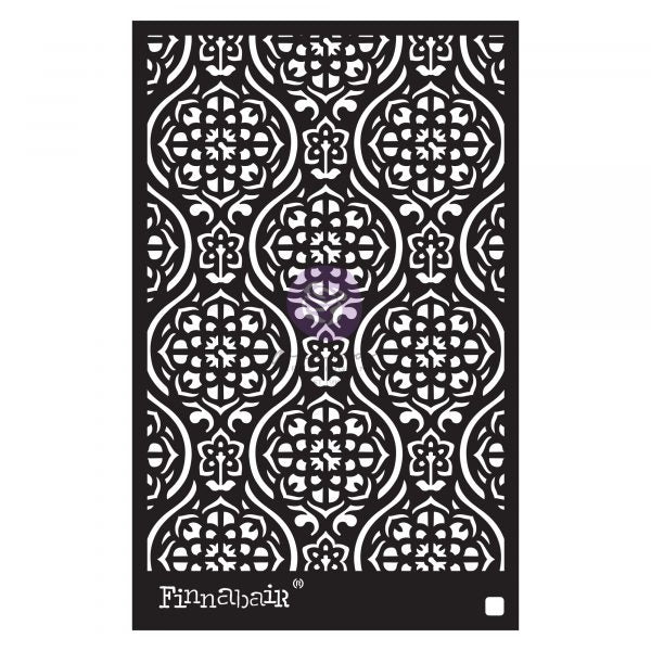 FINNABAIR STENCIL – VICTORIAN TILES – 1 PIECE, 6″X9″- LASER CUT ON 16 MIL MYLAR