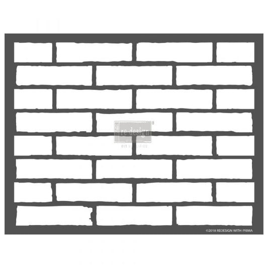 REDESIGN 3D STENCIL – VINTAGE BRICK – 23″ X 24″ X 16 MIL