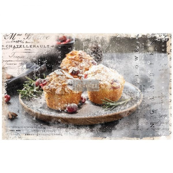 DÉCOUPAGE DÉCOR TISSUE PAPER – WARM DESSERTS – 2 SHEETS (19″ X 30″)