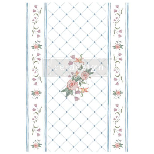 DECOR TRANSFERS® ANNIE SLOAN® – SWEDISH POSY – TOTAL SHEET SIZE 24″X35″, CUT INTO 3 SHEETS