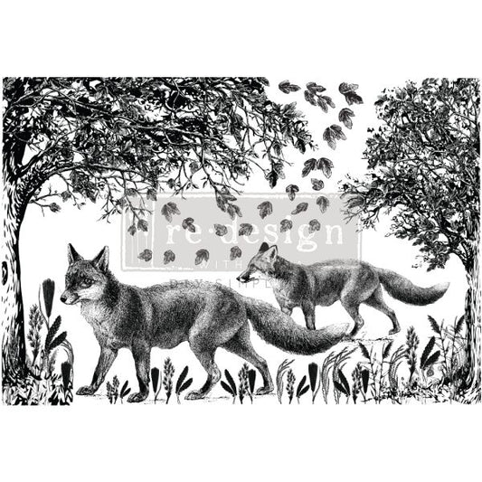 DECOR TRANSFERS® – FOX MEADOWS – TOTAL SHEET SIZE 24″X35″, CUT INTO 2 SHEETS