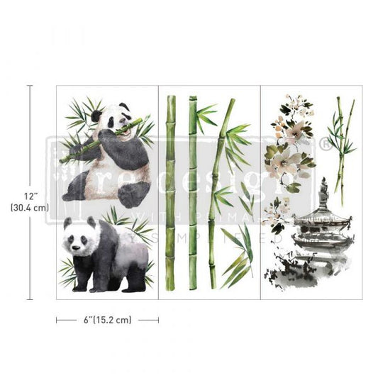 SMALL TRANSFERS – PANDA SWEET – 3 SHEETS, 6″X12″