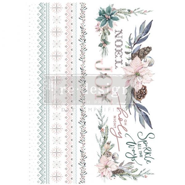 DECOR TRANSFERS® – SPARKLE & JOY – TOTAL SHEET SIZE 24″X35″, CUT INTO 2 SHEETS